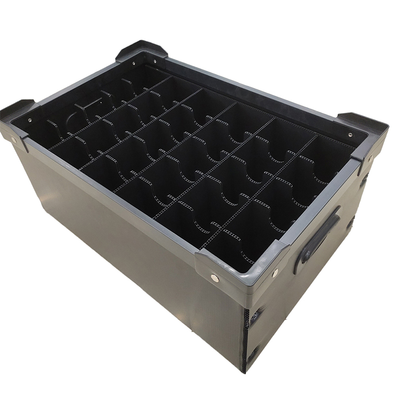 Thùng chứa bảng rỗng PP có ngăn bằng nhựa ESD có bộ chia lưới